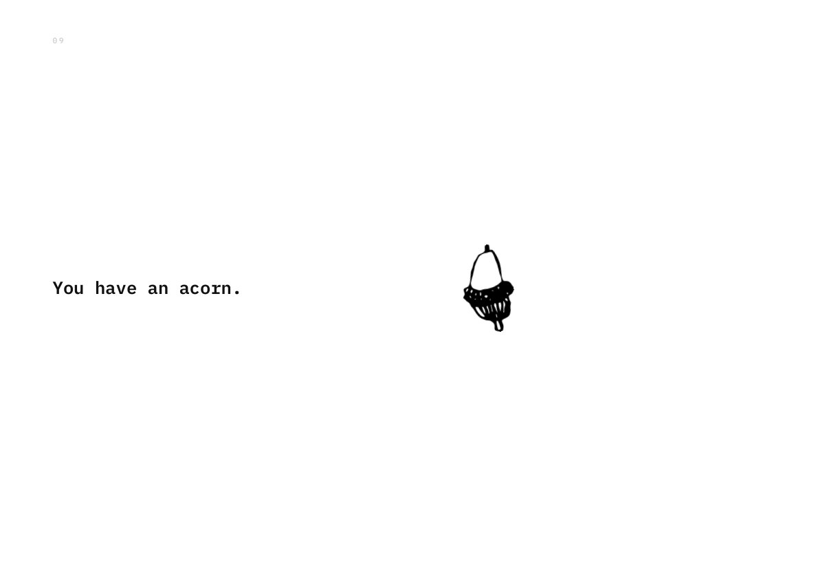 You have an acorn.